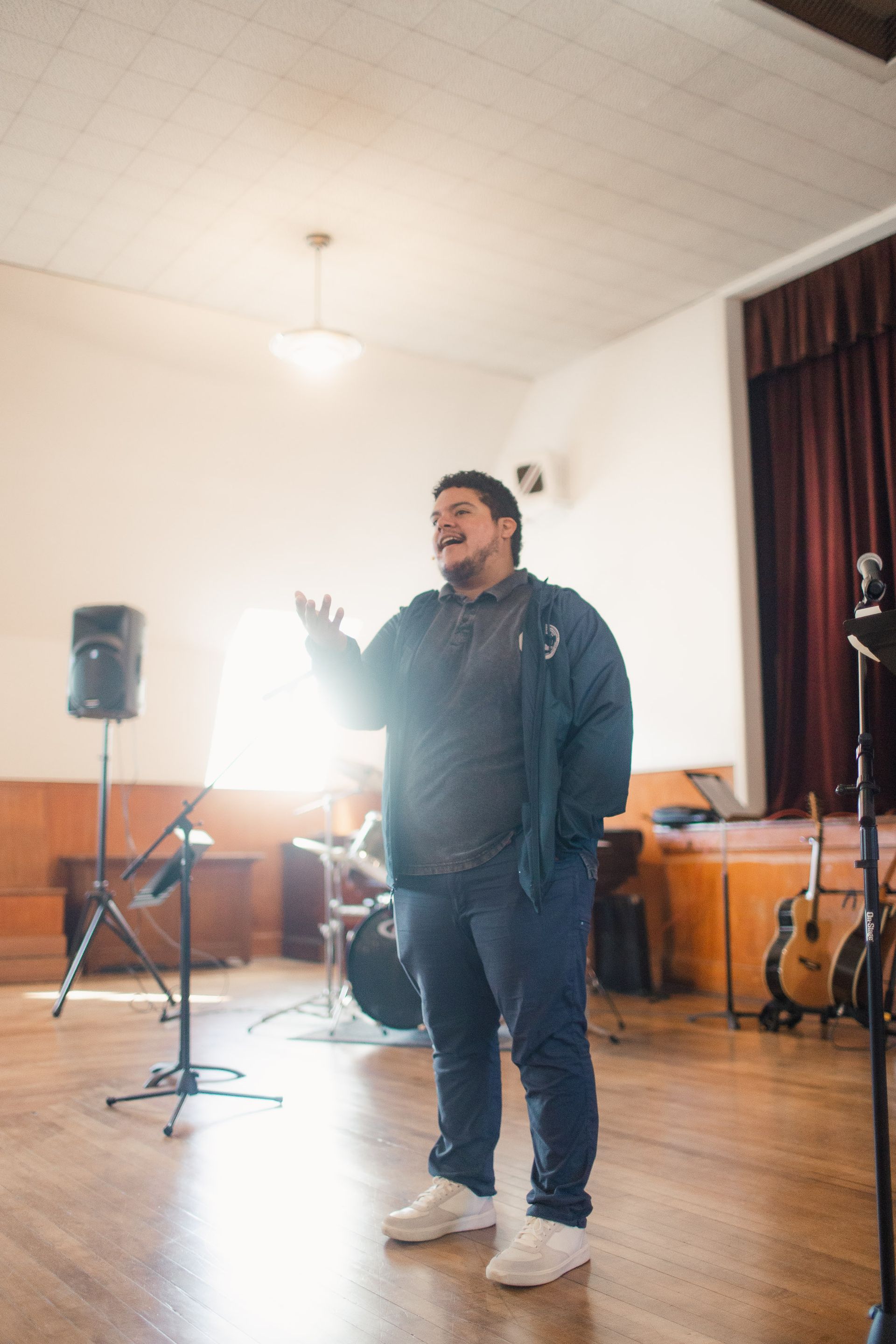 Nathan giving a sermon