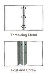 binding options for menu covers
