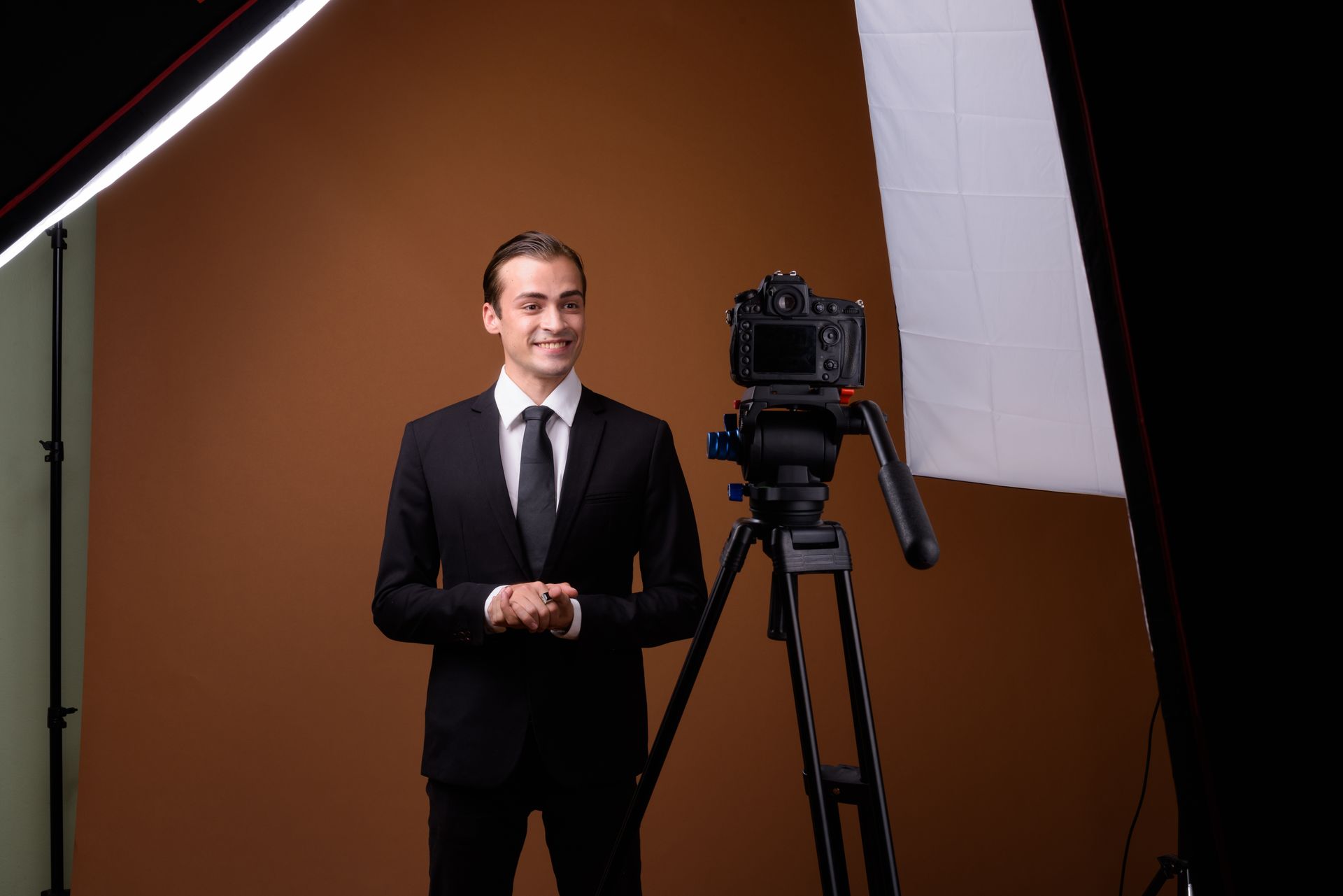 Am Amarillo professional with our photographer in an Amarillo studio