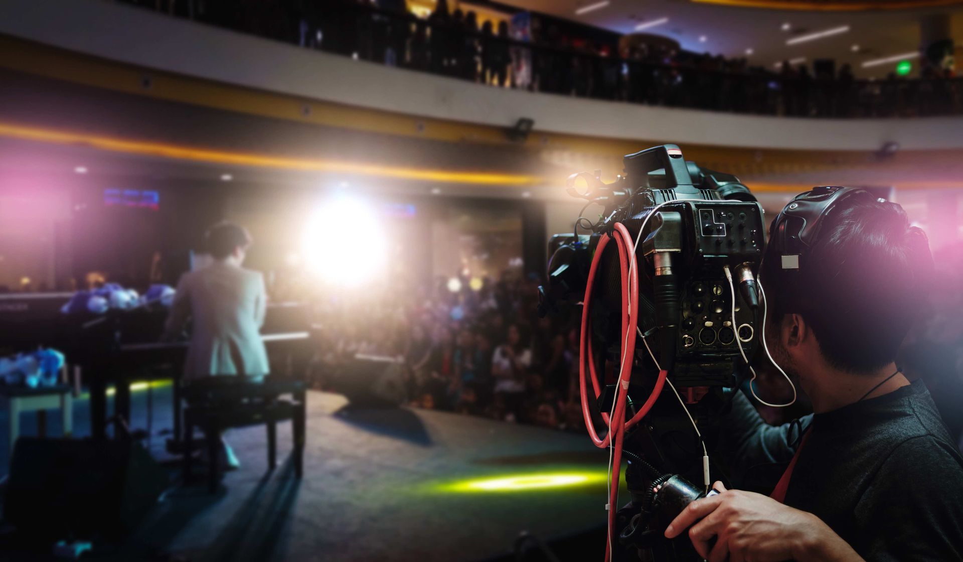 A photo of our photographer at a music event