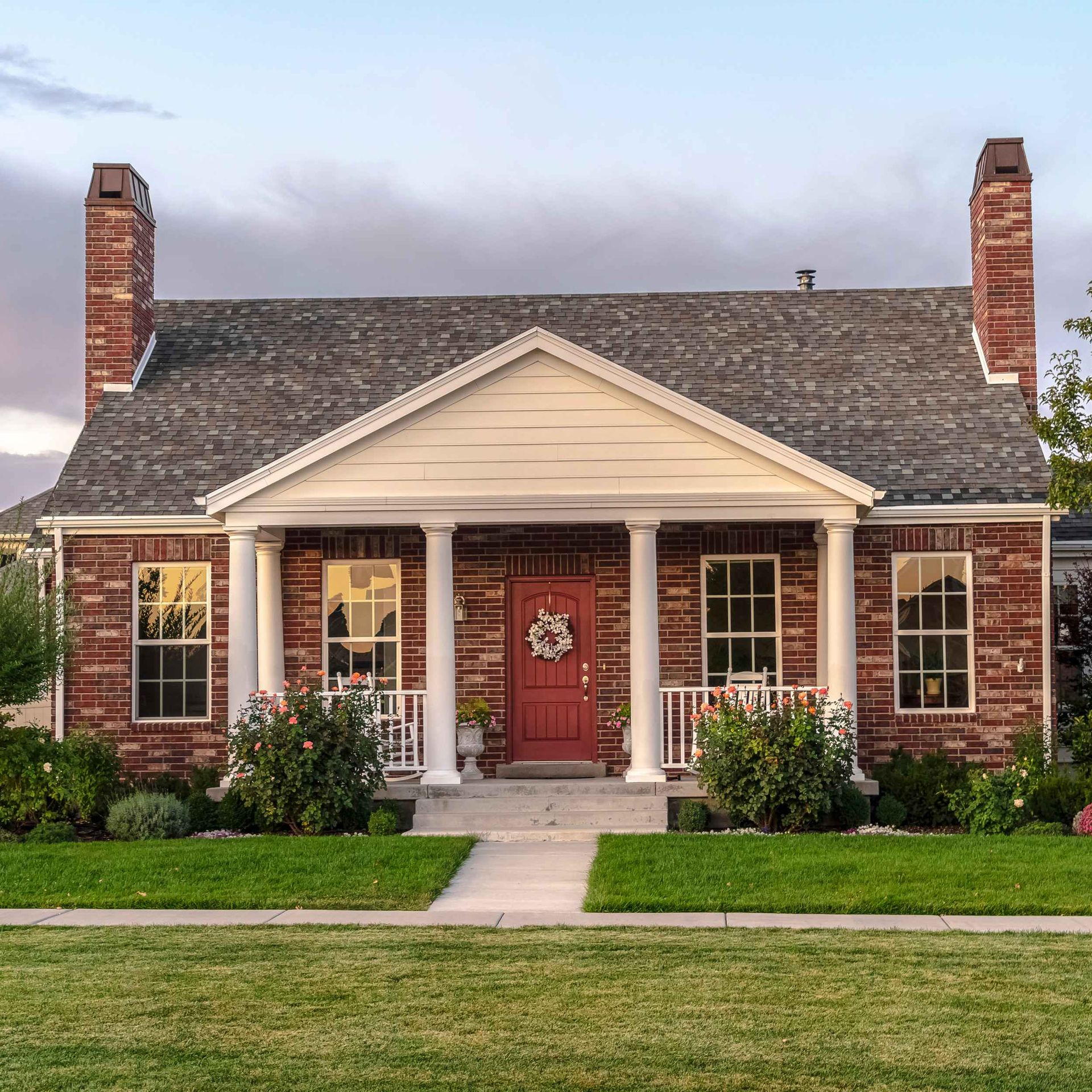 The front of a Lubbock home real estate photograph