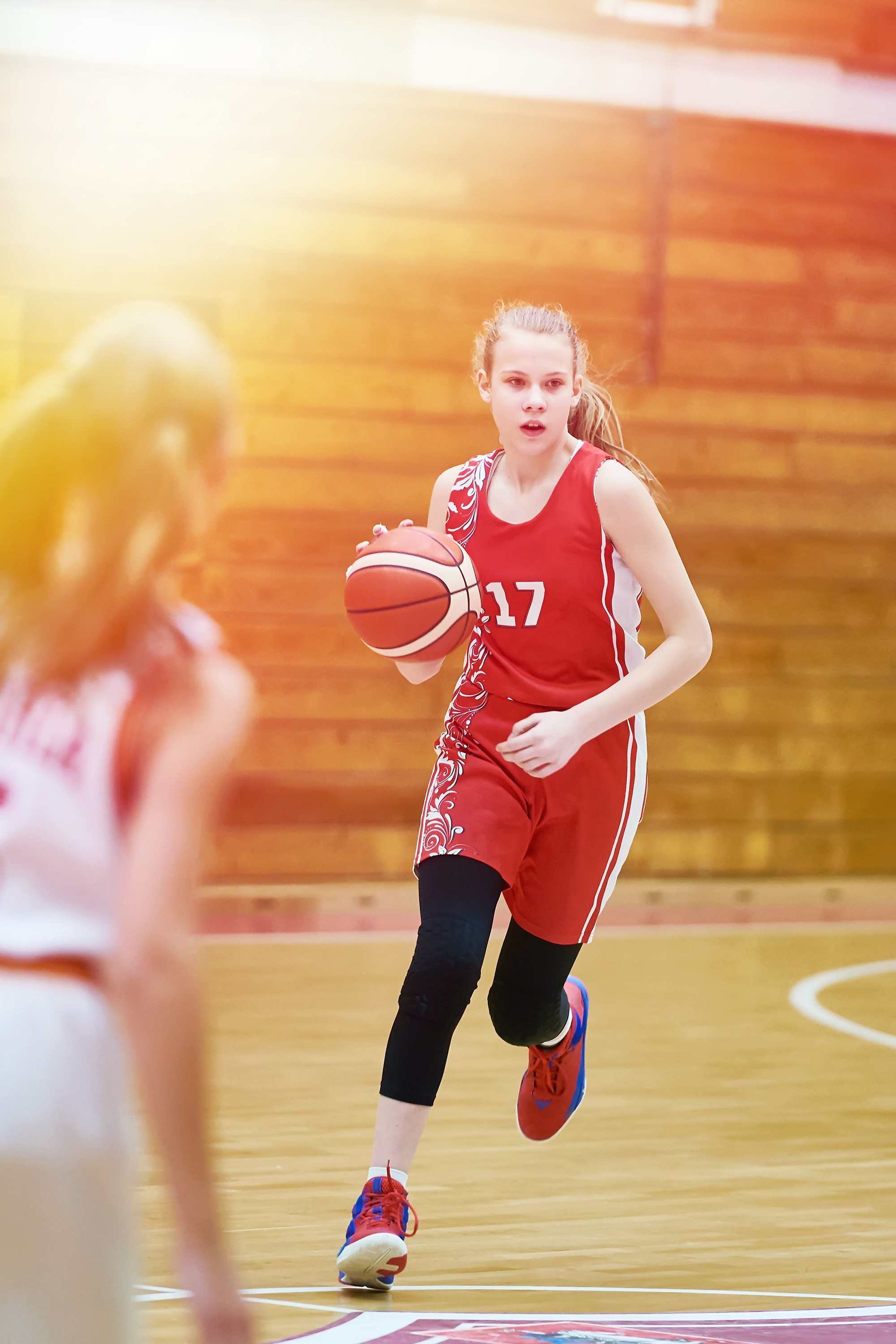 Girls basketball live action sports photo