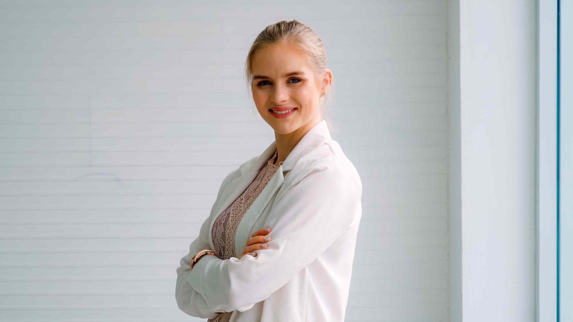 An Amarillo woman's corporate photography headshot used for advertising
