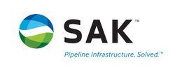The logo for sak pipeline infrastructure solved