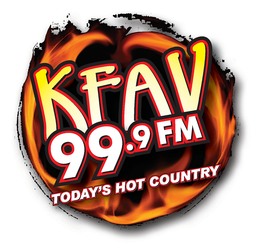 A logo for kfav 99 fm today 's hot country