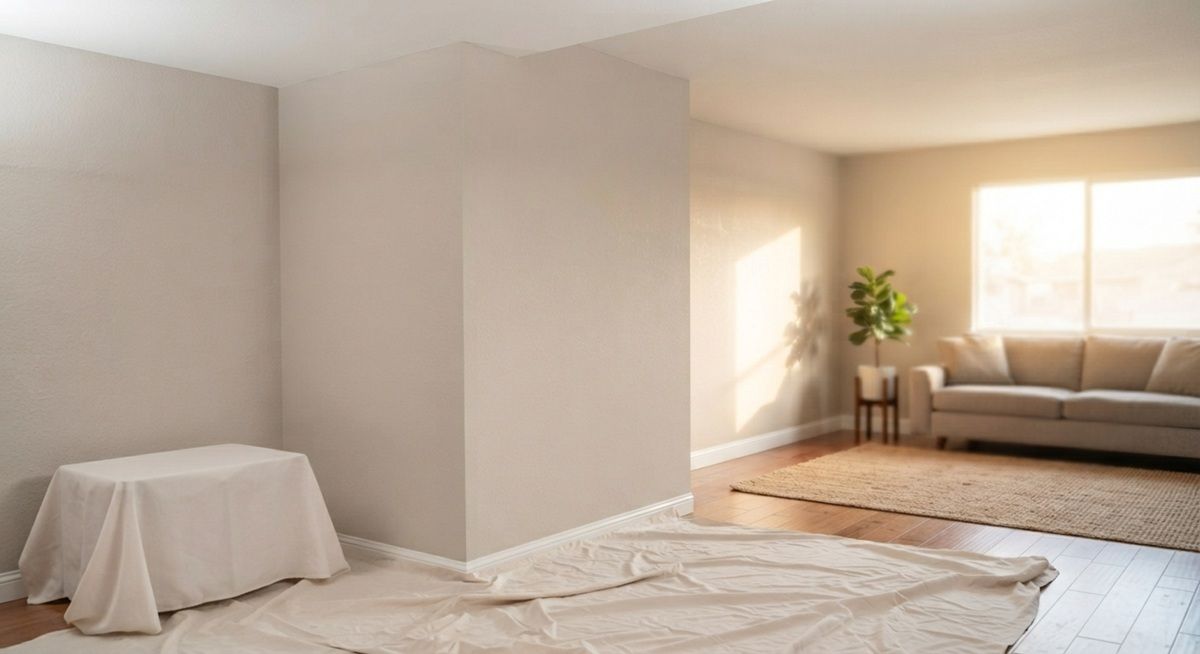Recent ceiling water damage repair project in Madera