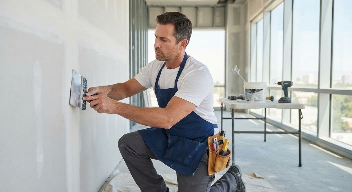 Commercial drywall installation project completed in Madera

