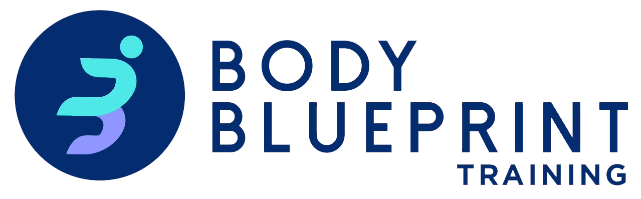 Logo: blue circle with person-shaped design,