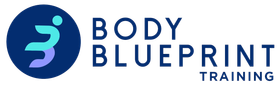 Logo: blue circle with person-shaped design, 