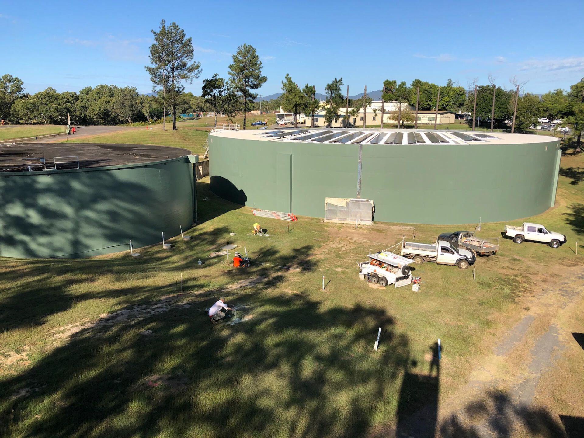 Commercial tank green — Painters in Tablelands, QLD