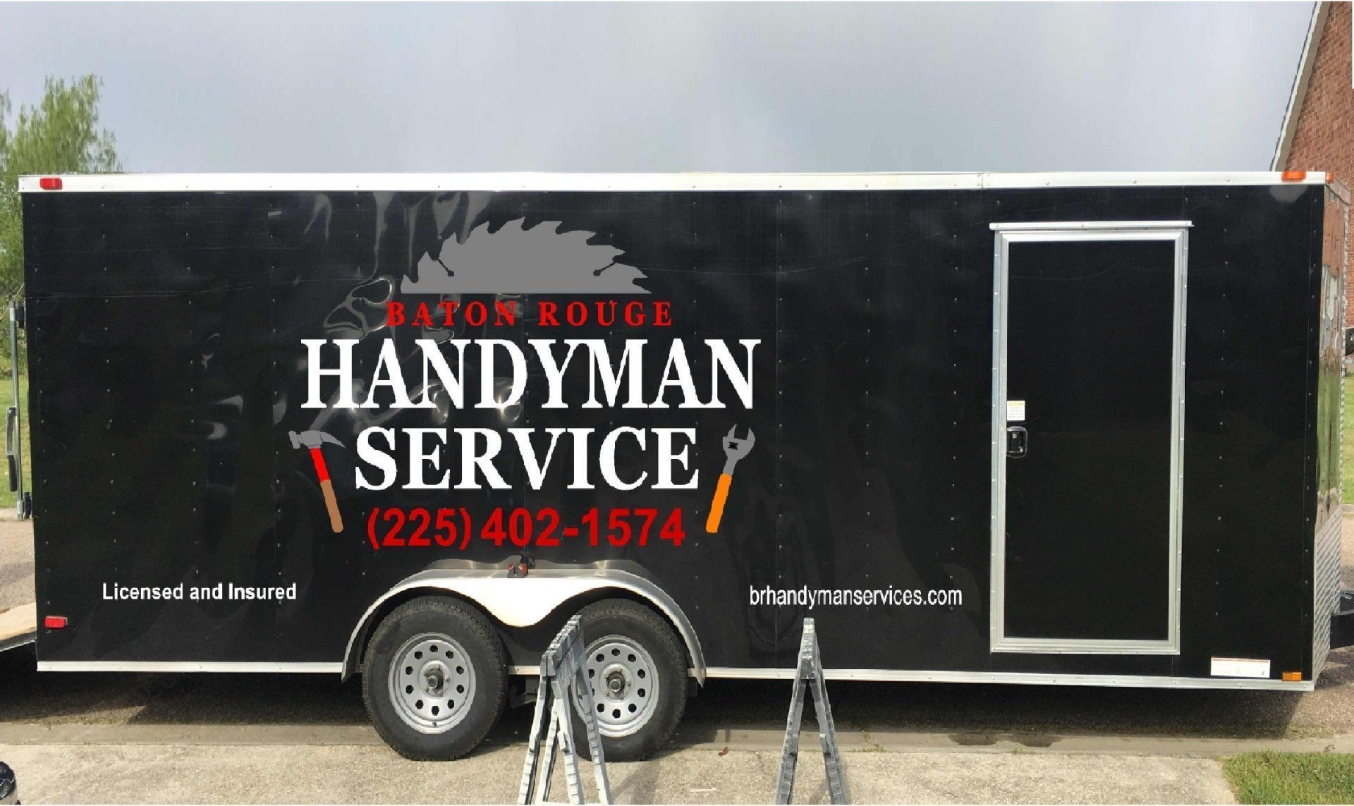 Black trailer with 