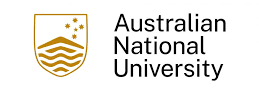 The logo for the australian national university has a shield on it.