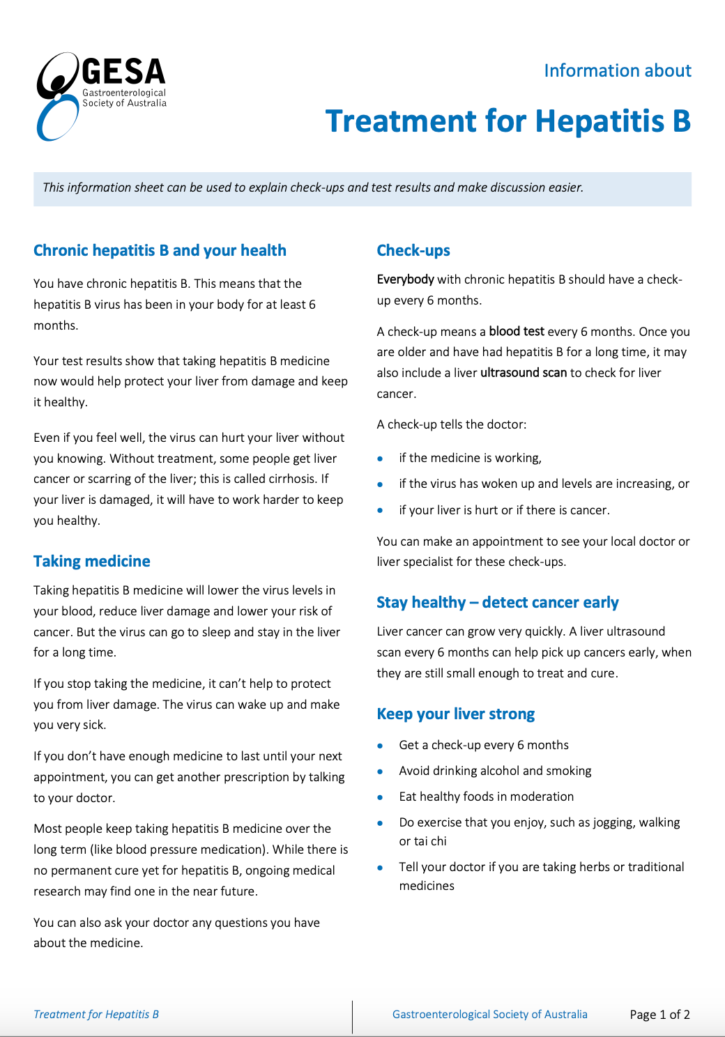 Treatment for Hepatitis B Sydney