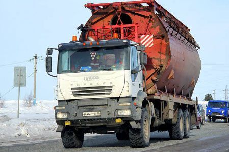 transporte, camión, exceso, dimensiones