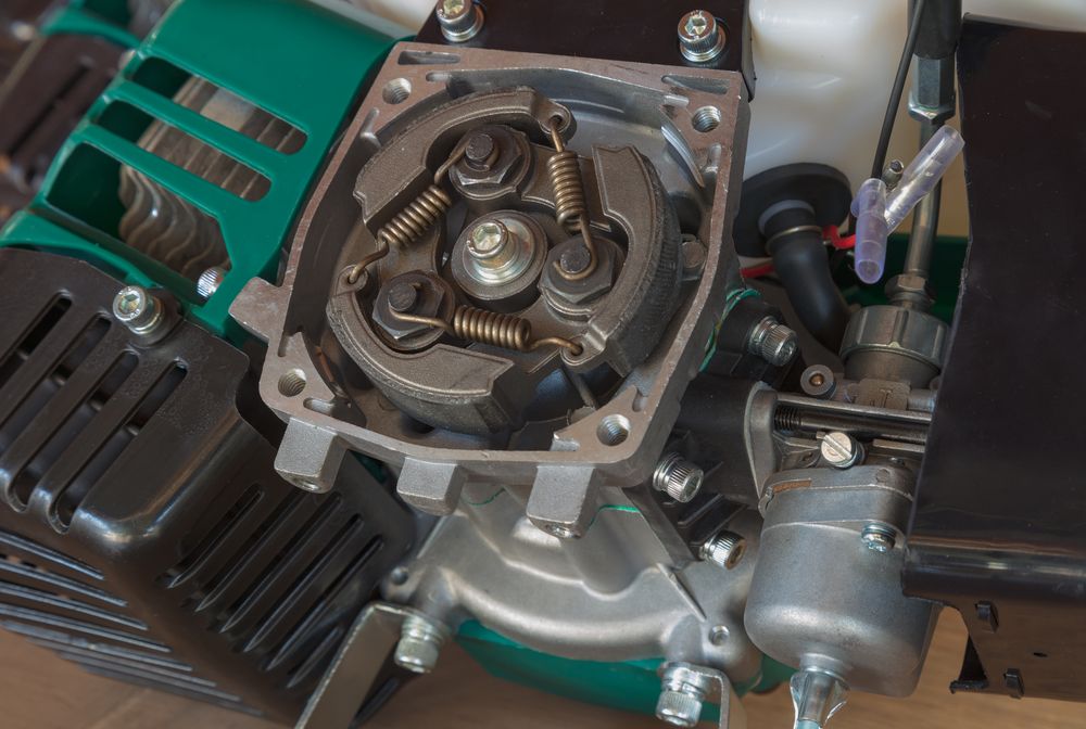 Open View Of A Small Engine's Clutch Assembly Housing — Jack Too You Mobile Servicing and Repairs In Sunshine Coast, QLD
