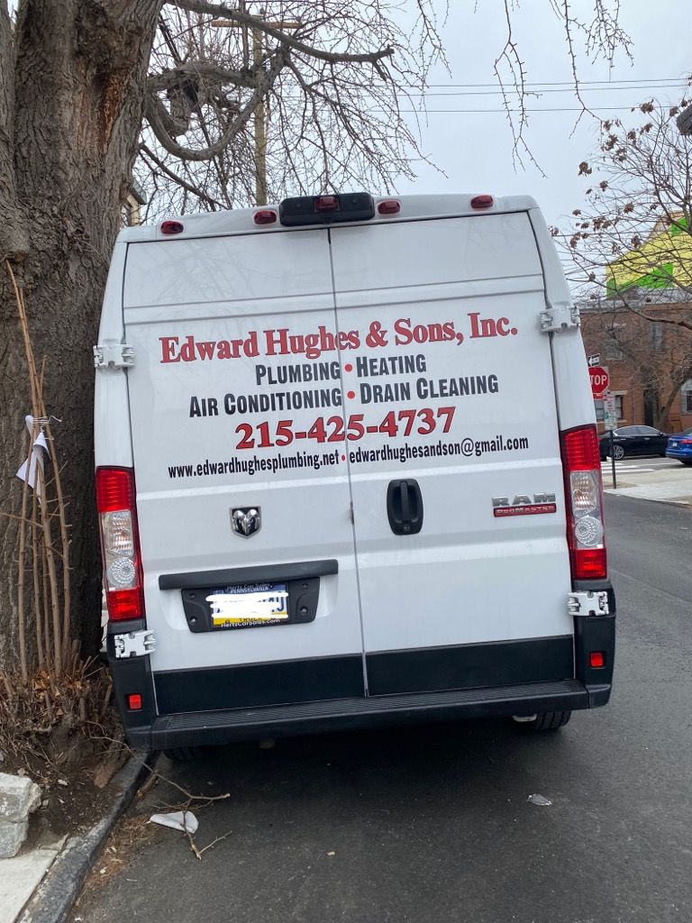 A White Van With Edward Hughes & Sons Inc. Written On The Back — Philadelphia, PA — Edward Hughes & Son