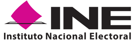 El logotipo del Instituto Nacional Electoral sobre fondo blanco