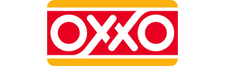 El logo de oxxo esta sobre un fondo blanco.