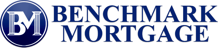 Benchmark Mortgage logo with a blue circle containing 