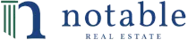 Logo for Notable Real Estate: a blue 