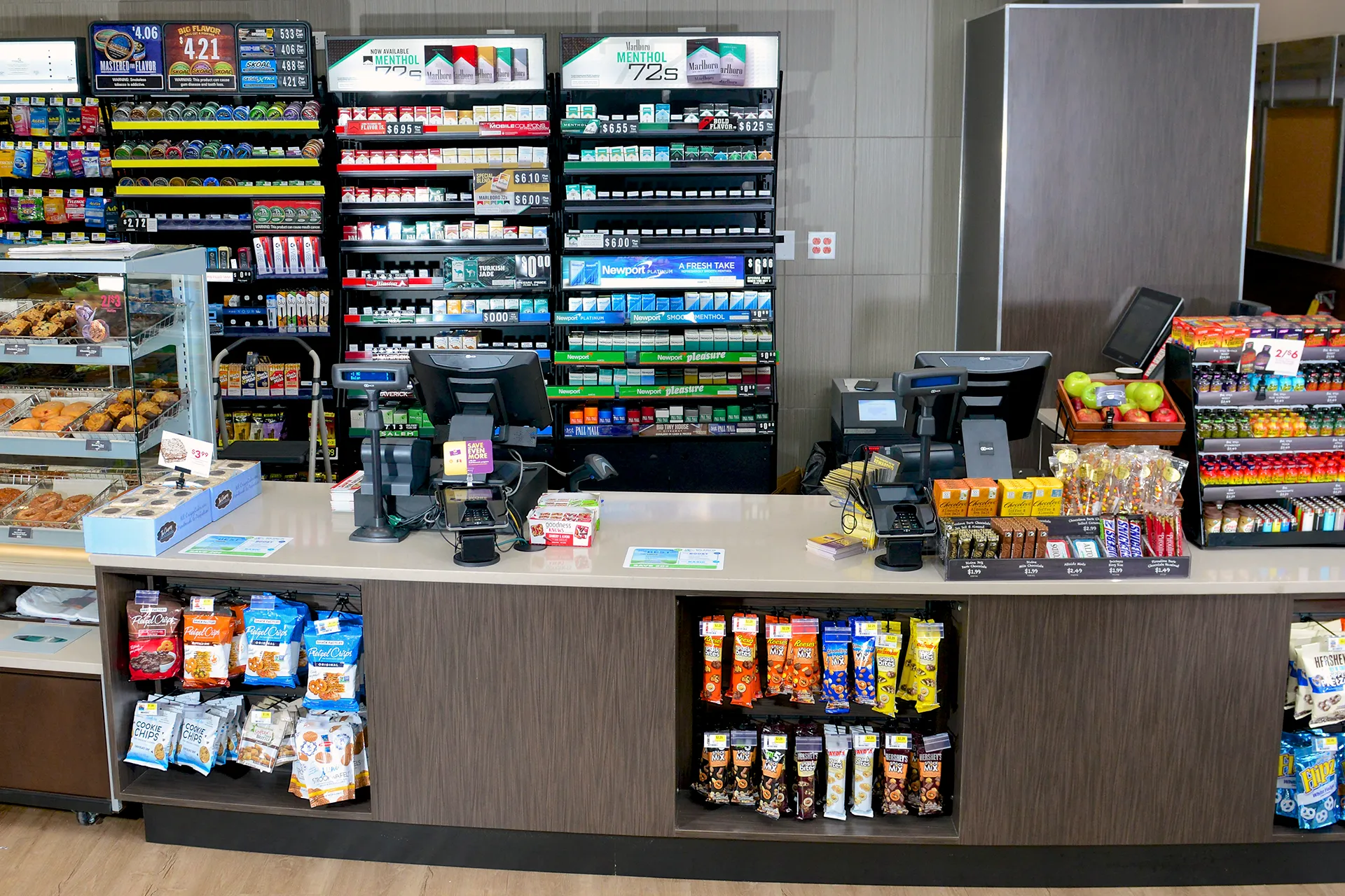 C-Store Equipment: convenience-store-checkout-counter-with-impulse-snacks