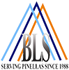 It is a logo for a company called bls serving pinellas since 1988.