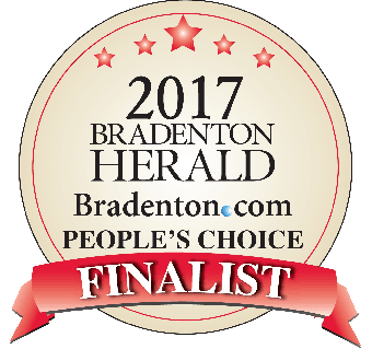 A 2017 bradenton herald people 's choice finalist badge