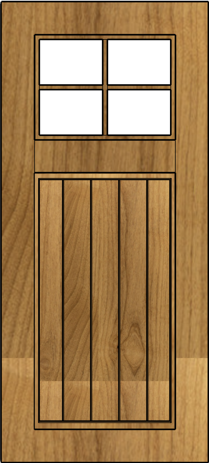 one of a kind wood door style