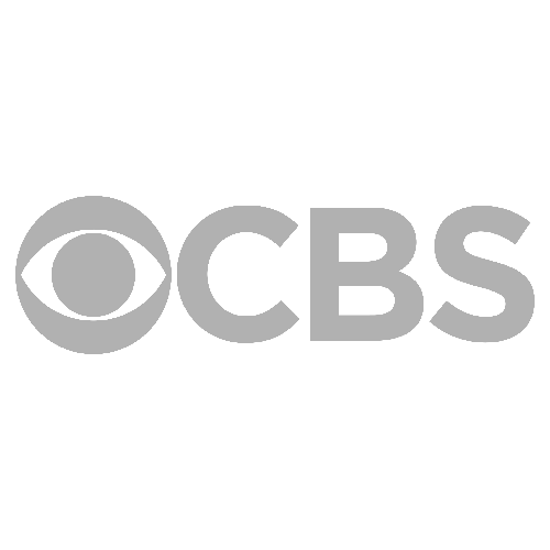 CBS logo: gray eye symbol to the left of the letters 
