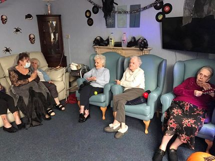 old people talking to each other