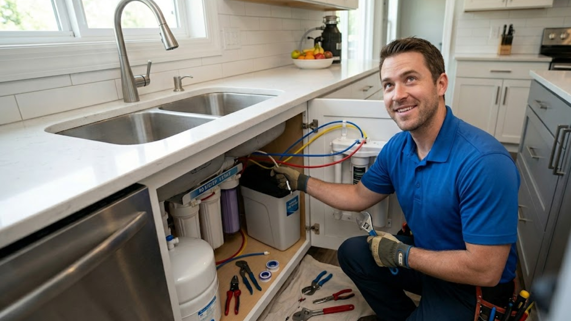 water softener and reverse osmosis installation technician