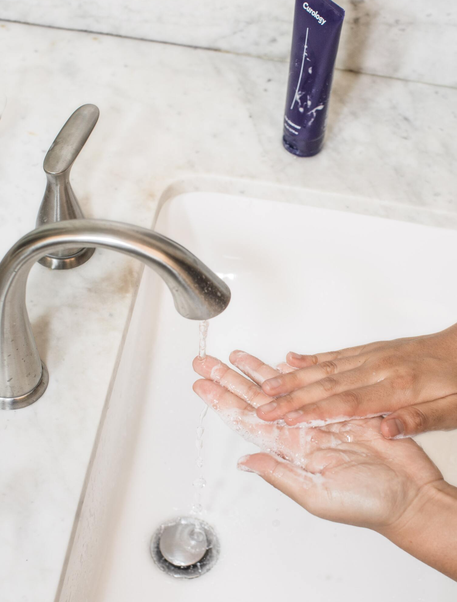 washing hands