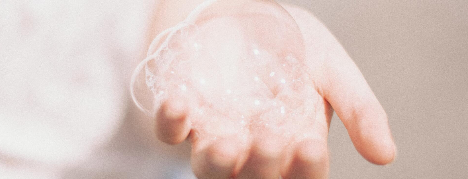 bubbles in a hand
