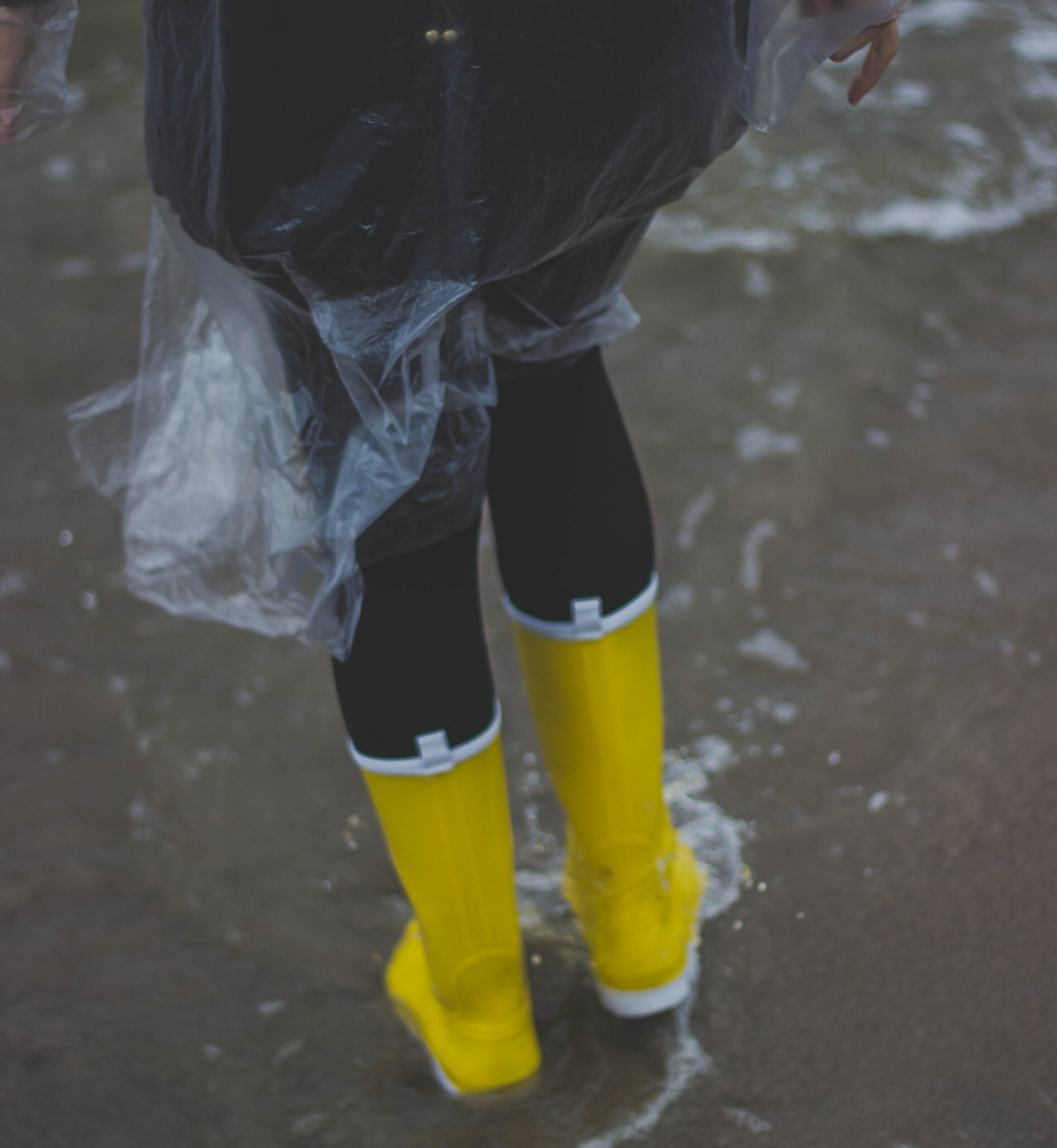 walking through water in boots