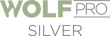 Logo for Wolf Pro Silver, green 