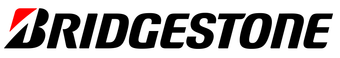 Bridgestone logo with a red and black stylized B icon. The word