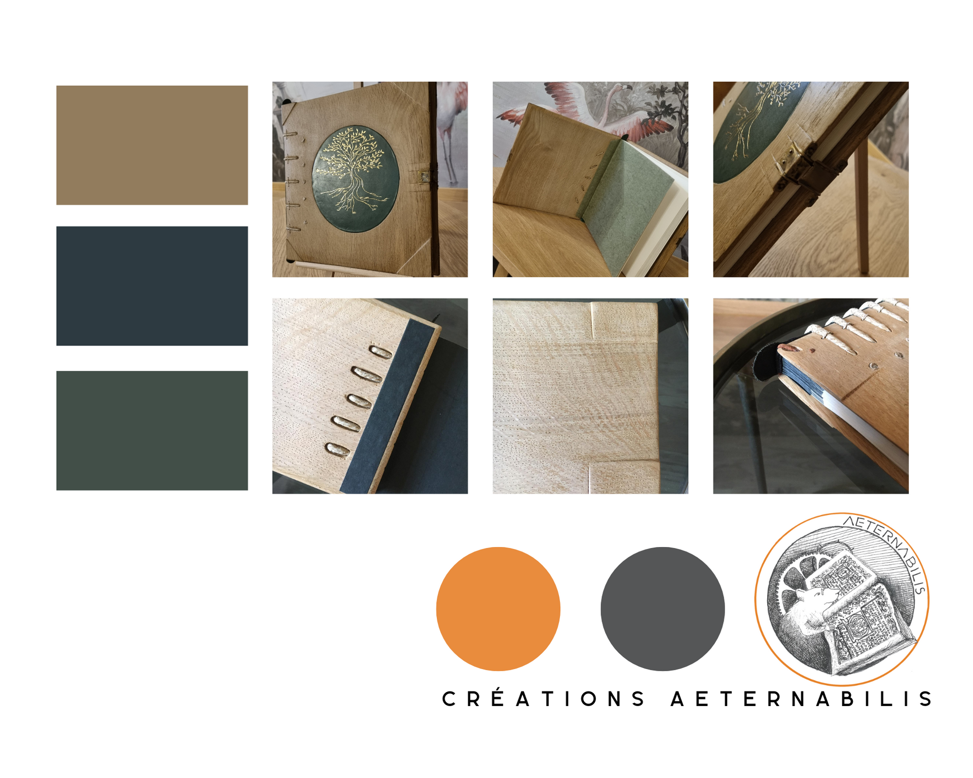 Un collage d'images avec les mots creations acternabilis en bas
