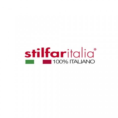 Il logo stilfaritalia è rosso e verde e riporta la scritta `` 100 % italiano ''.