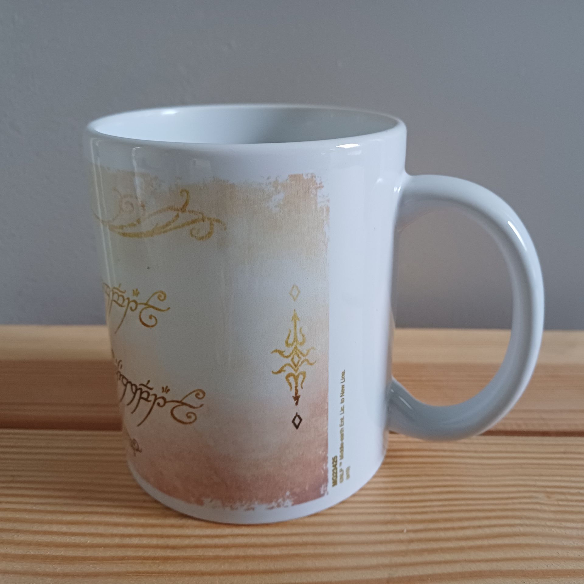 Witte koffiemok met de tekst 