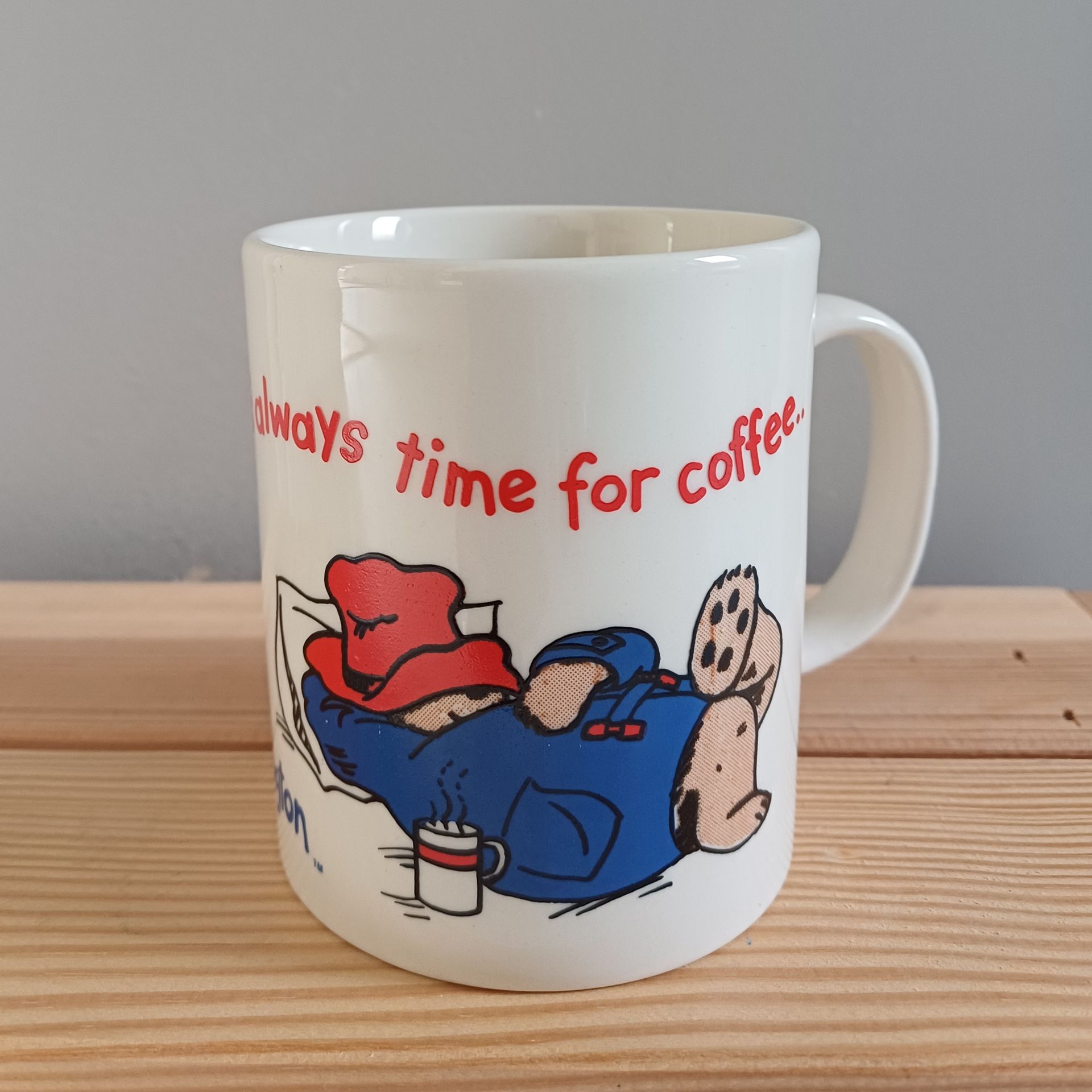 Witte mok met Paddington Bear en de tekst 