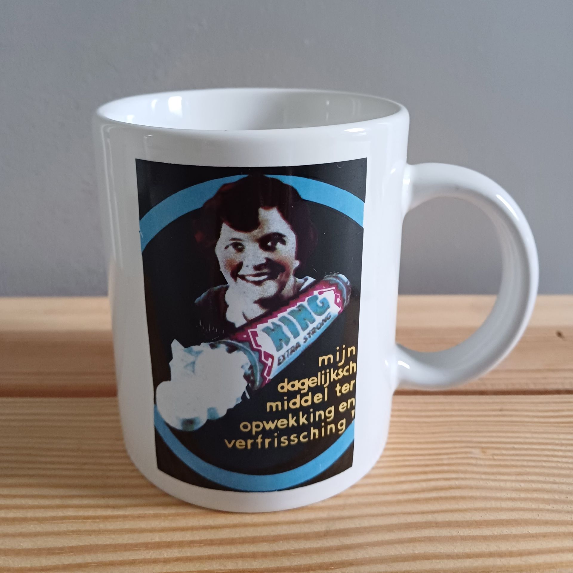 Vintage reclame mok: Goudband.