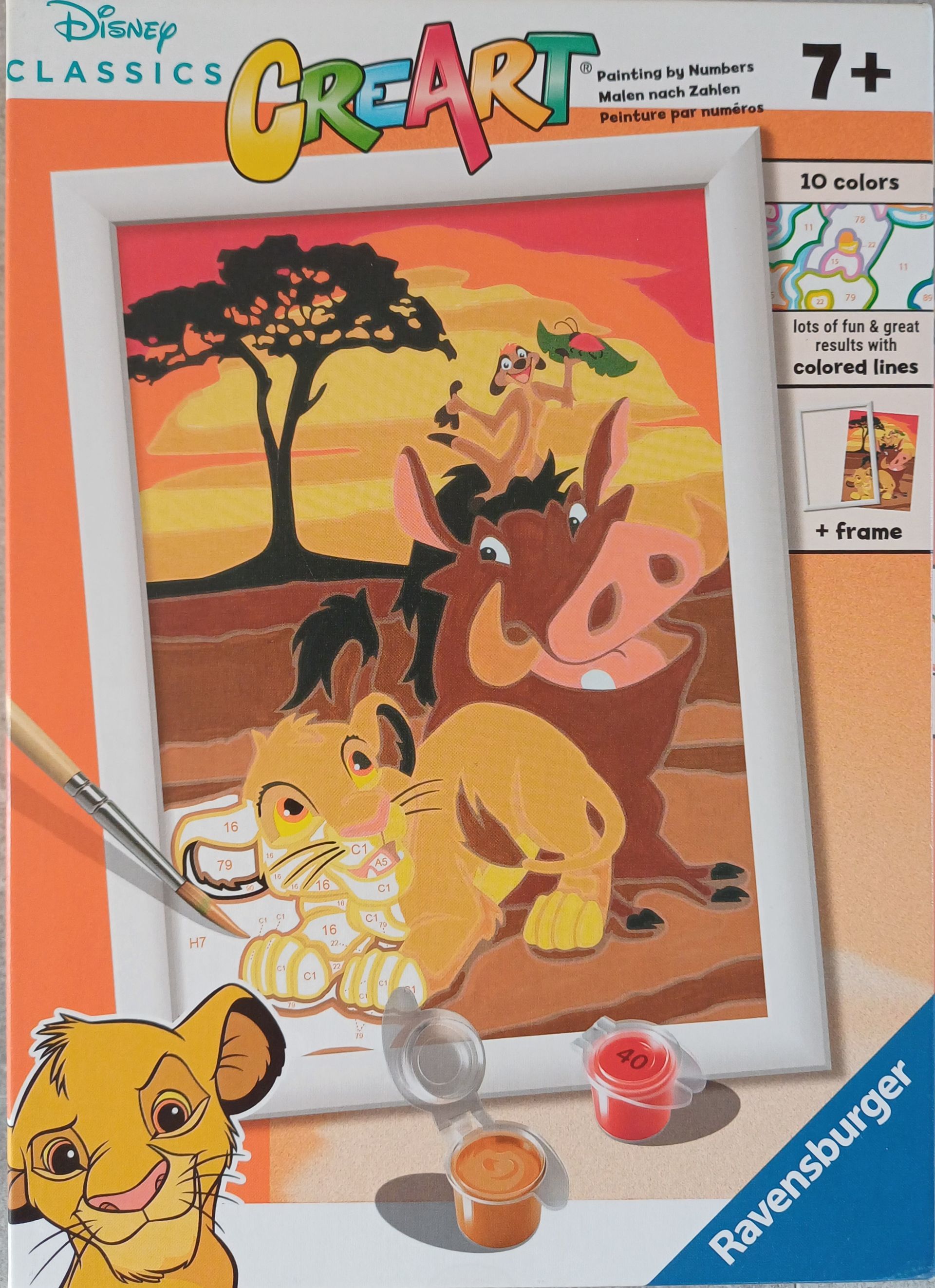Ravensburger CreArt Disney The Lion King schilderen op nummer.