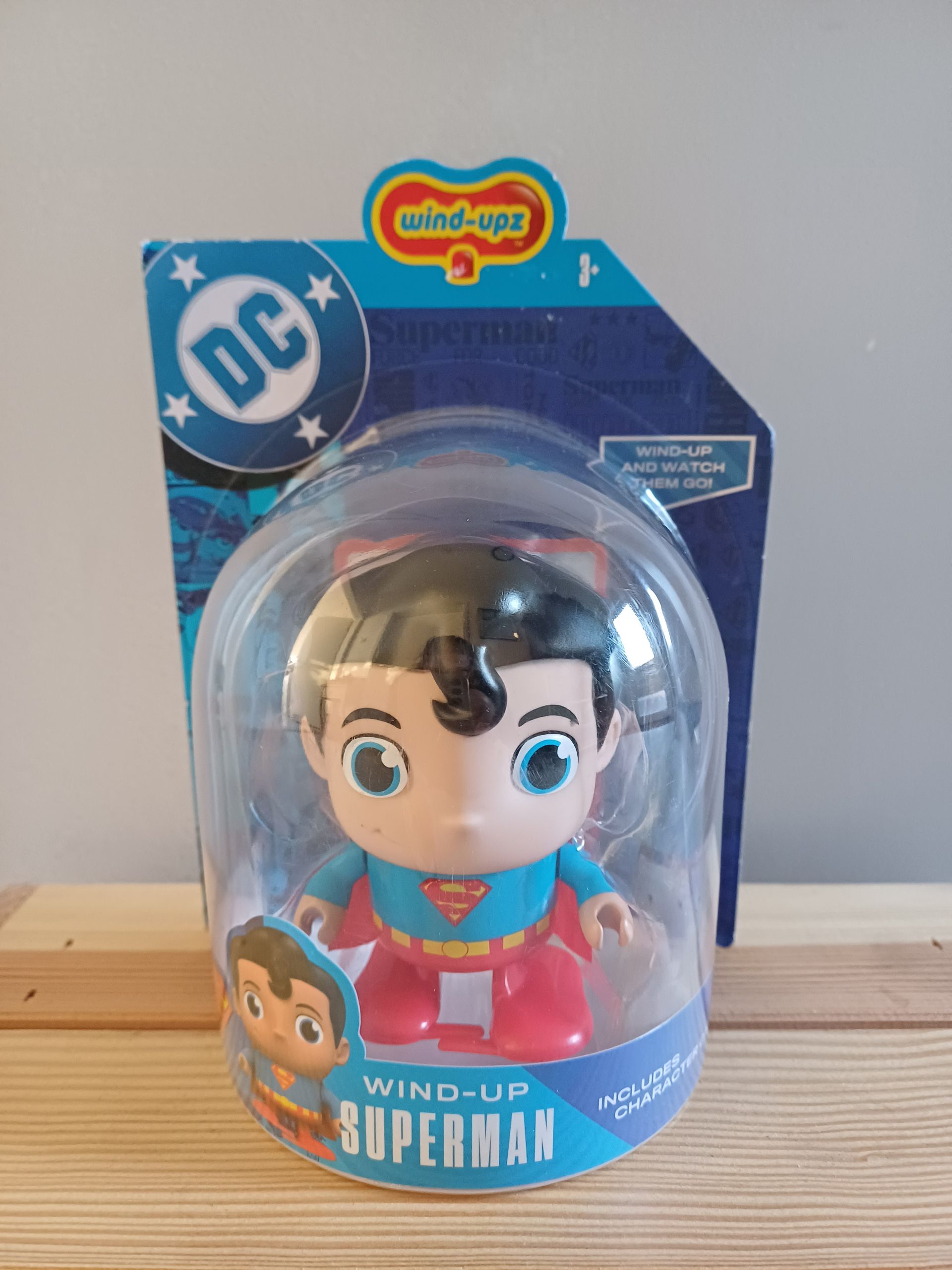 Wind-upz DC Superman - opwindbaar figuurtje. Voor fans en verzamelaars.