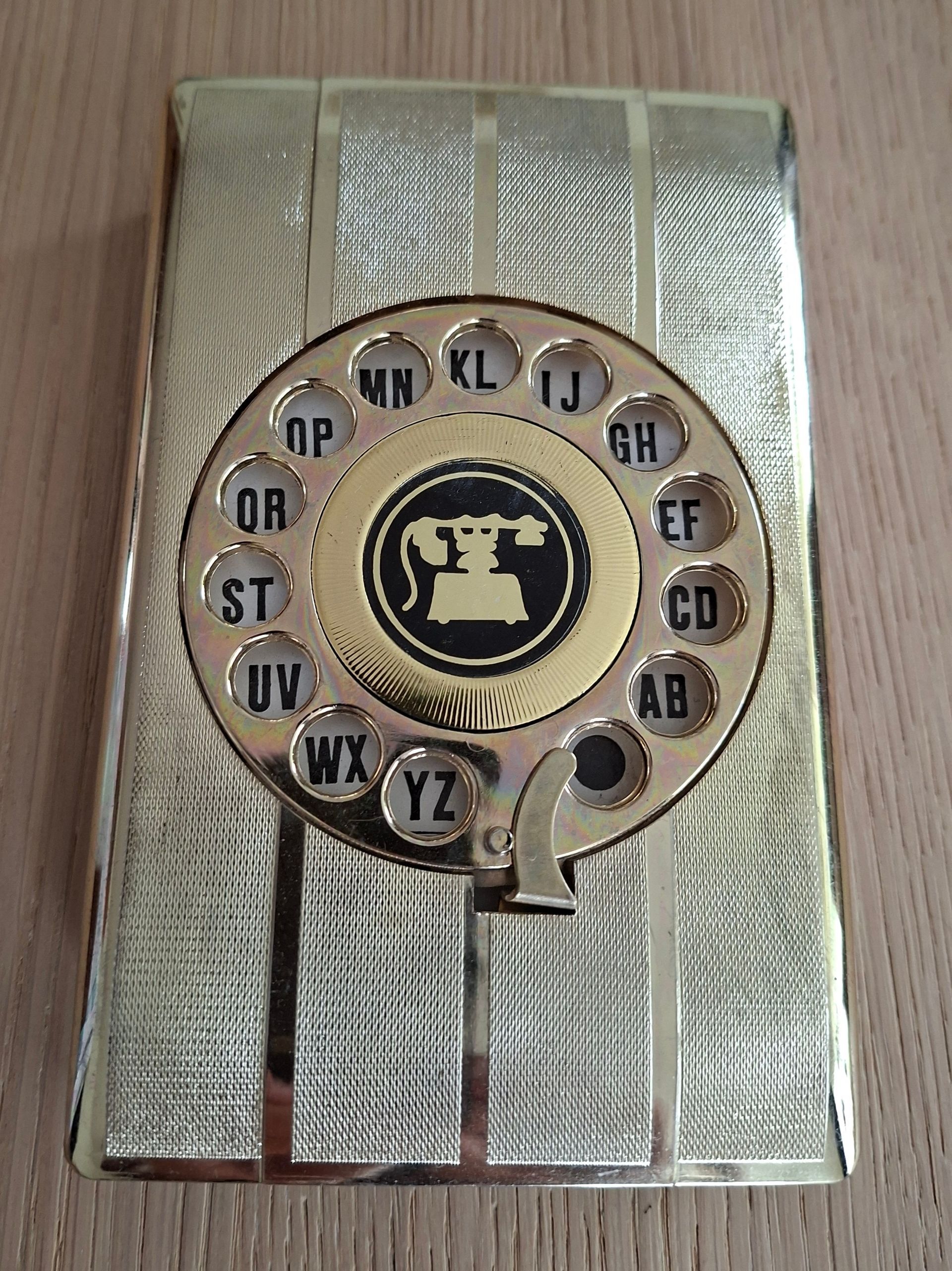 Vintage Eagle pop-up telefoonindex - goudkleurig