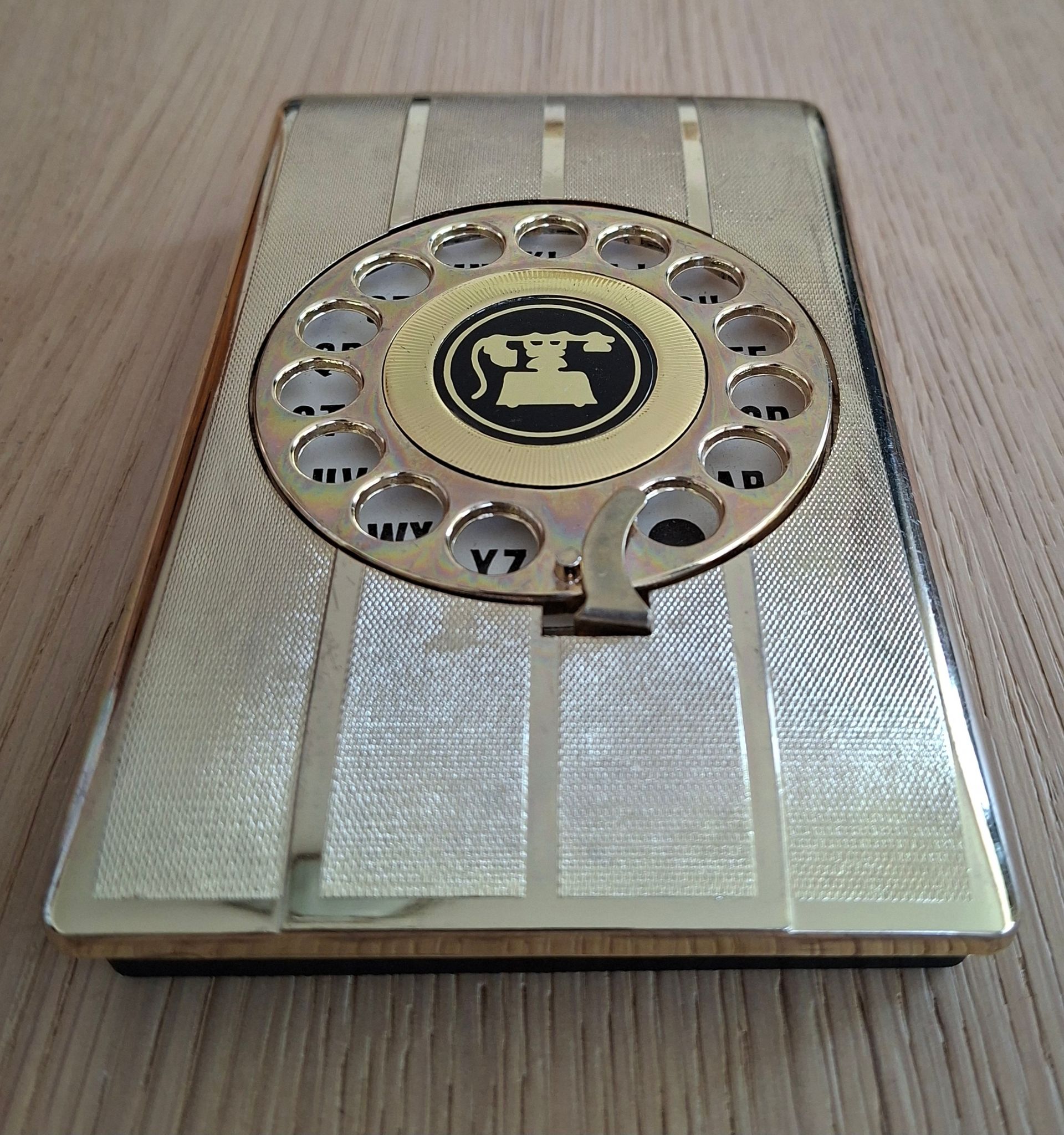 Vintage Eagle pop-up telefoonindex - goudkleurig