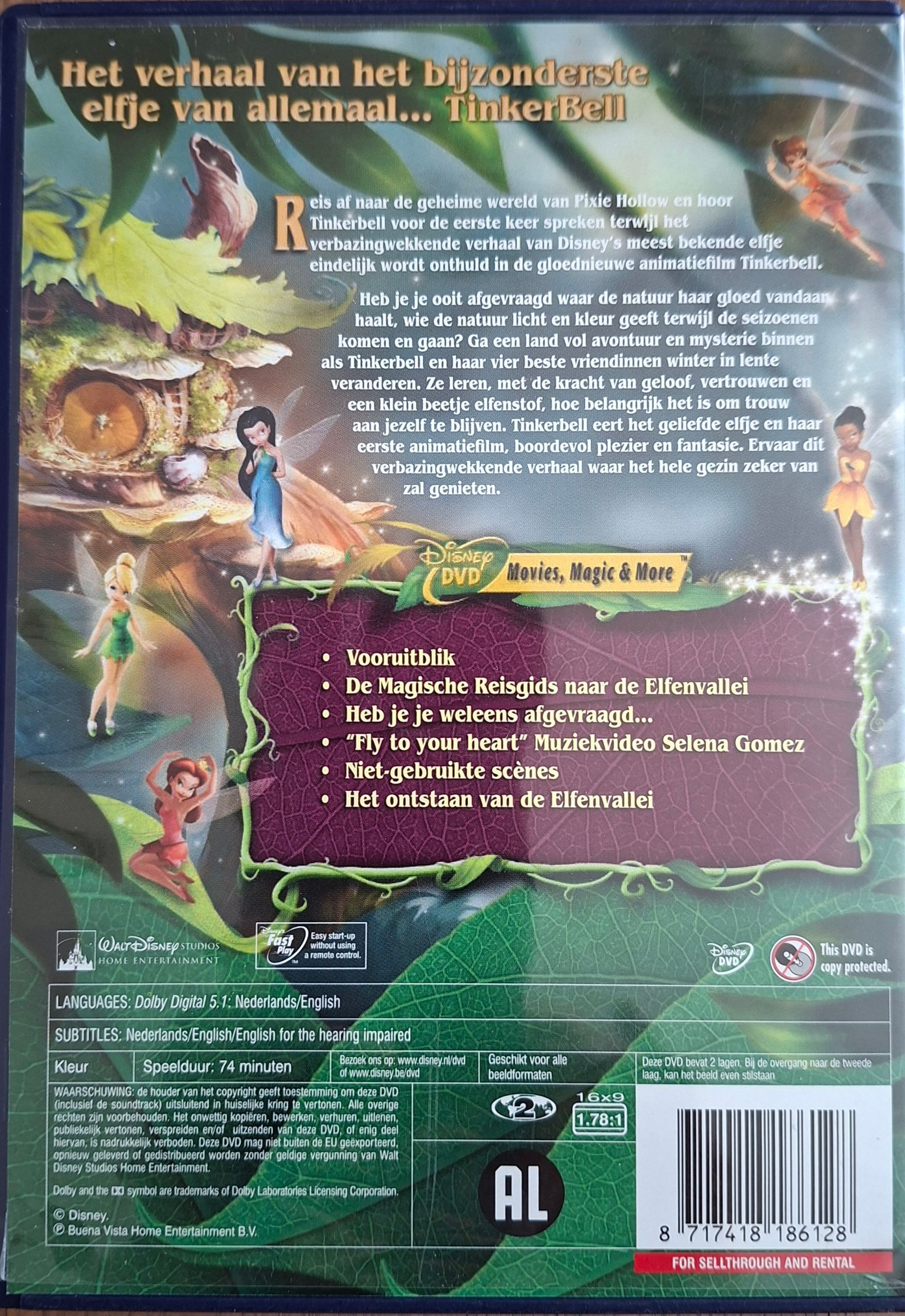 DVD TinkerBell van Walt Disney