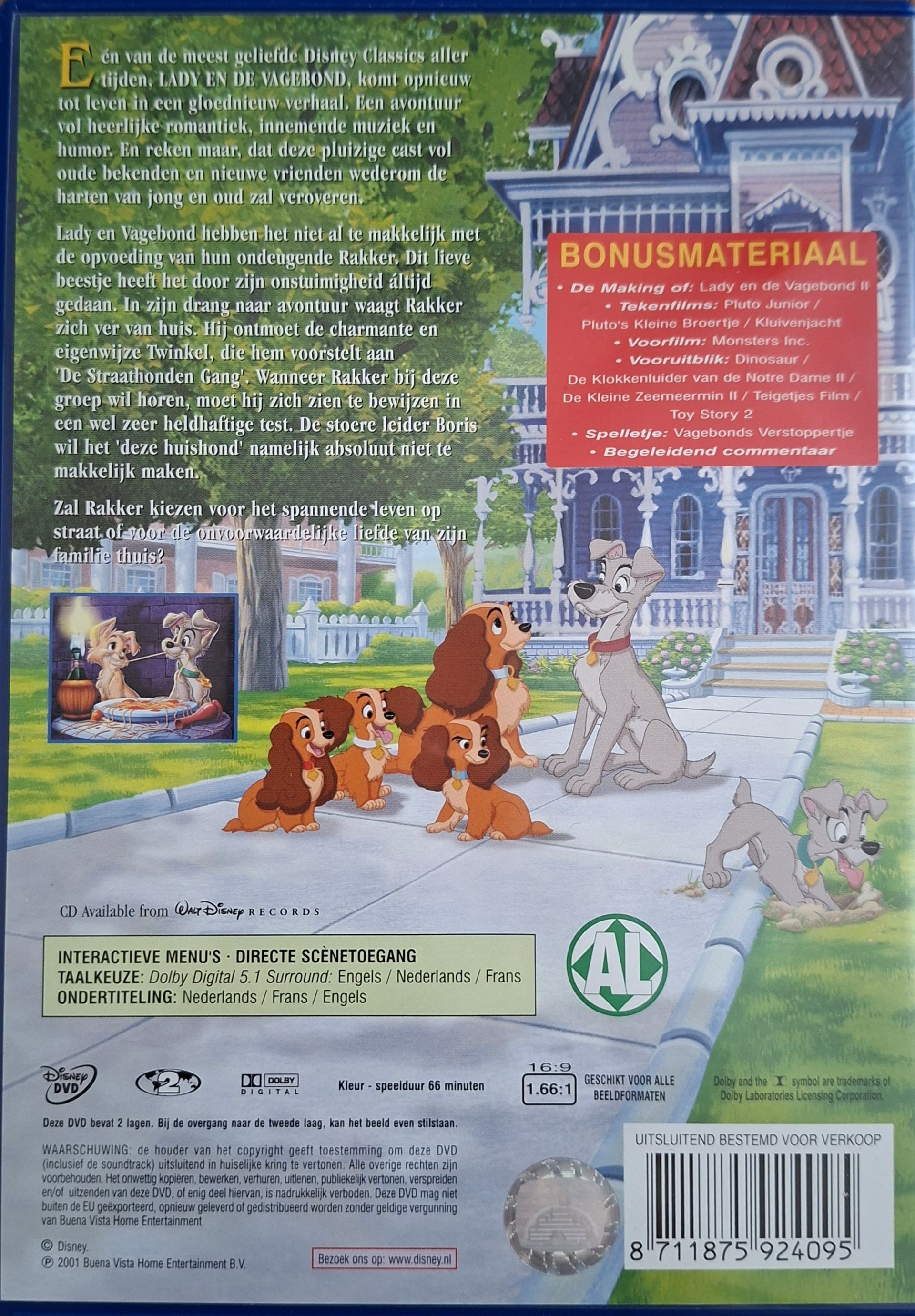 DVD Lady en de Vagebond 2: Rakkers avontuur - Walt Disney