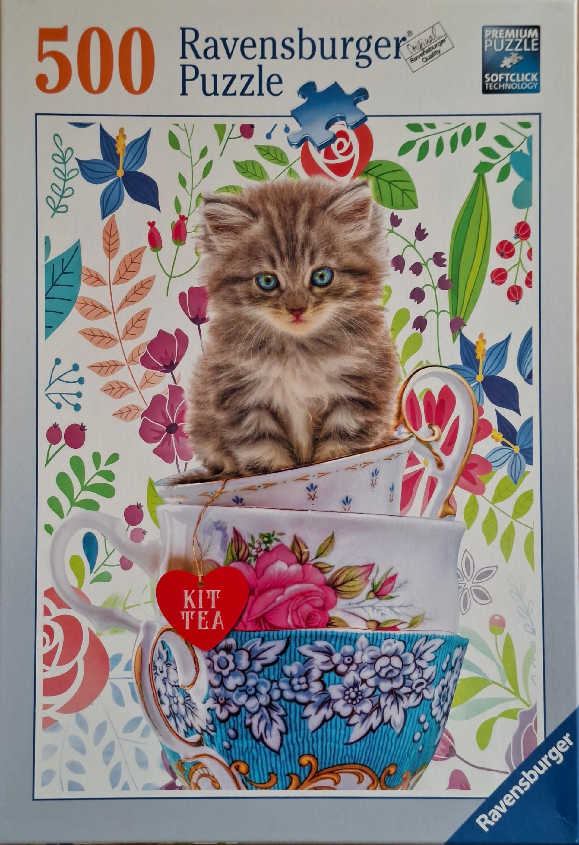 Ravensburger legpuzzel katje in kopjes - 500 stukjes