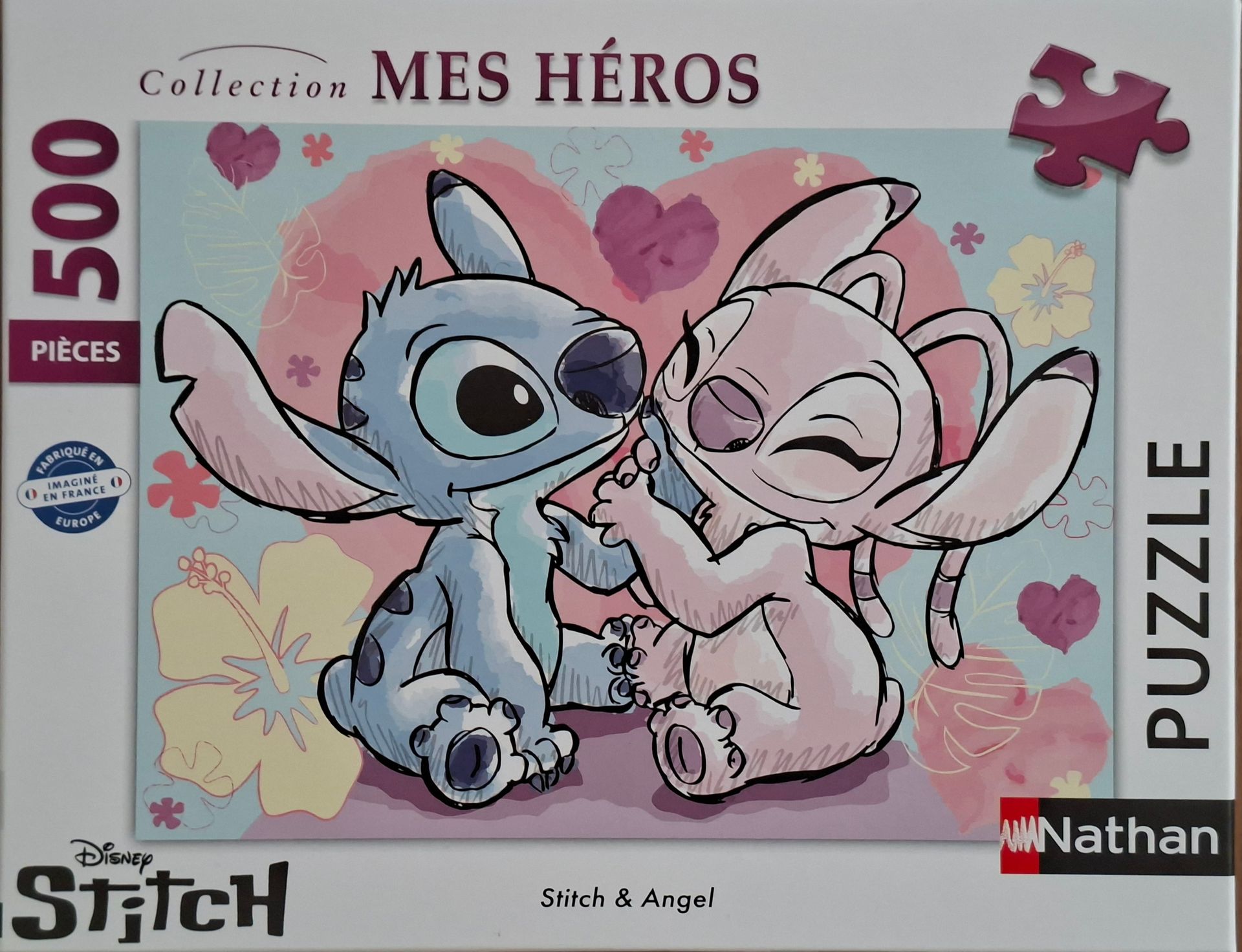 Nathan (by Ravensburger) legpuzzel Disney Stitch & Angel - Mes Heros - 500 stukjes