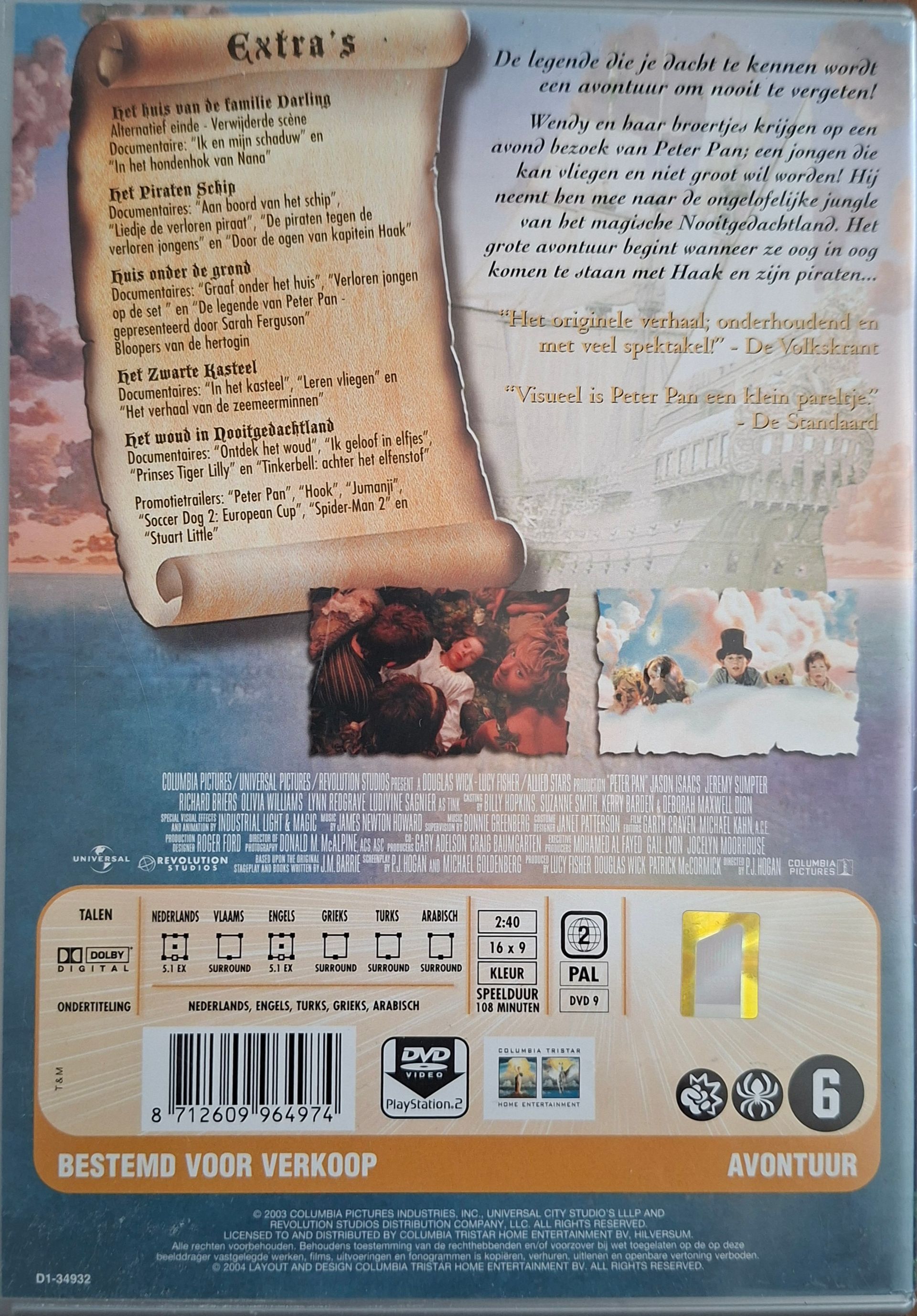 DVD Peter Pan - Columbia Tristar Home Entertainment